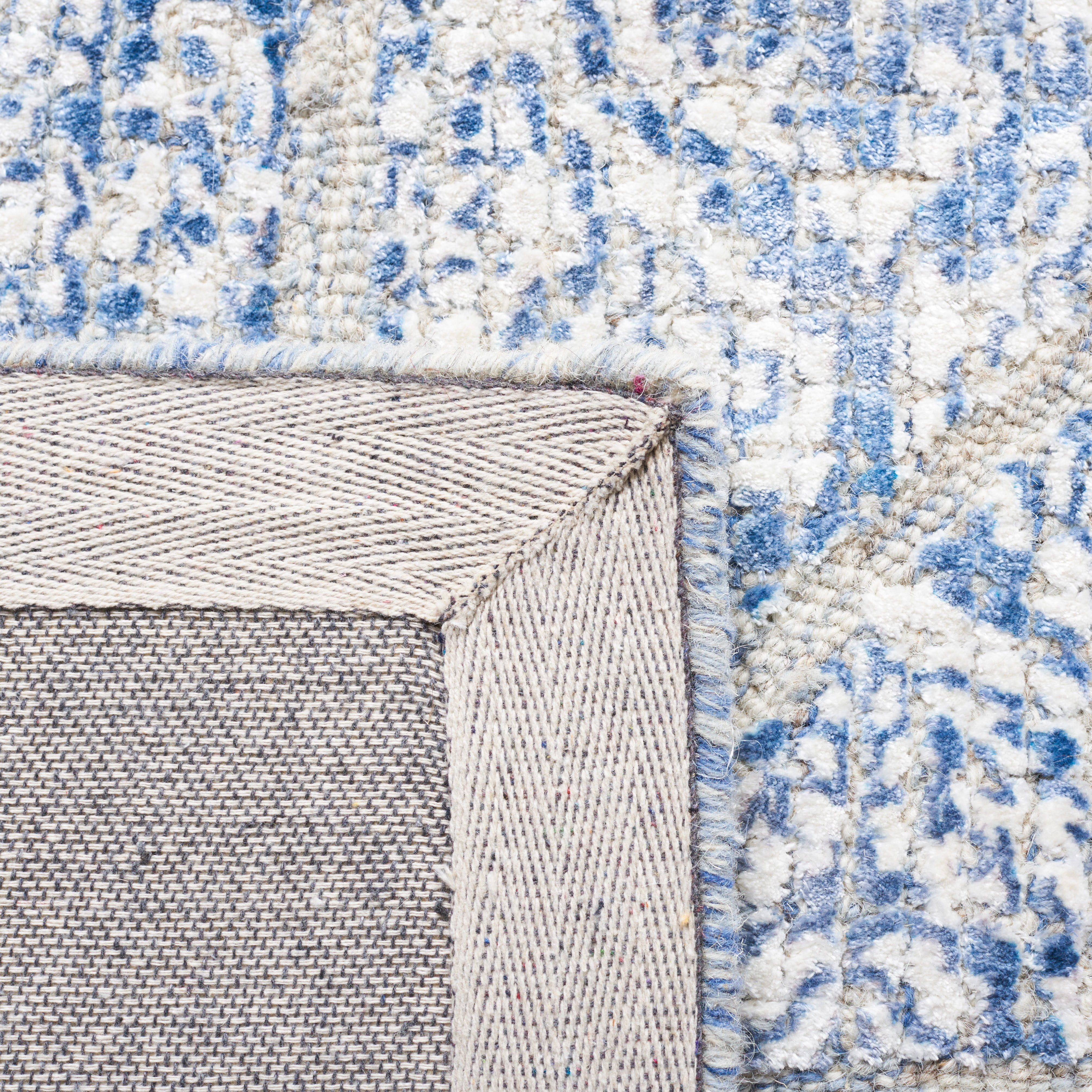 SAFAVIEH Artistry Bedelia Ogee Area Rug, Blue/Natural, 7' x 7' Round