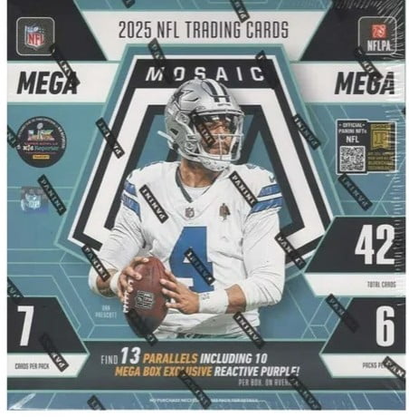 2025 Panini Mosaic Football Trading Card Mega Box