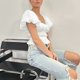 thumbnail image 3 of Camiseta informal para mujer camiseta Sexy con hombros descubiertos y cuello para ir al trabajo Color sólido para ir de compras FLhrweasw Para estrenar, 3 of 7