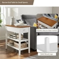 thumbnail image 3 of Narrow End Table with USB Charging Ports, 3 Tier Side Table with Drawer and Flip-Open Top, 3 of 8