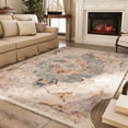 thumbnail image 1 of Snailhome 5' 2" x 7' 5"/ 6' 6" x 9' 5" Large Area Rugs Vintage Persian Foldable Carpet, Indoor Non-Shedding Non-Skid Area Rug (5 Styles,5 Sizes), 1 of 7