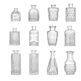 thumbnail image 1 of Juego De 12 Floreros Jarrones De Vidrio Cristal Transparente, 1 of 5