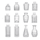 thumbnail image 1 of Juego De 12 Floreros Jarrones De Vidrio Cristal Transparente, 1 of 5