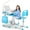 Blue, variant on COSVALVE Height Adjustable Kids Study Desk & Chair Set Children School Girl Table Large Writing Board Desk with LED Lamp,Drawer,Bookstand(Pink)