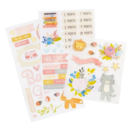 UPC: 0195158504071 | Girl Adventure Baby Stickers by Recollections™