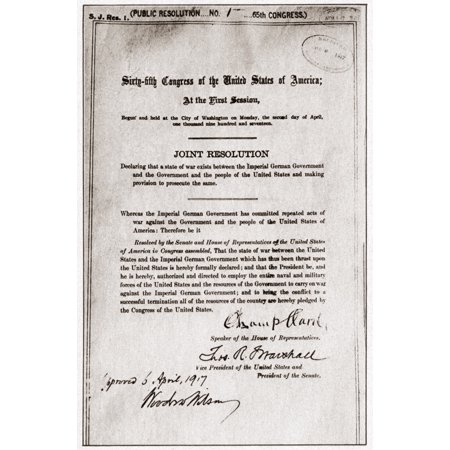 Declaration of war letter picture