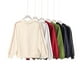 thumbnail image 2 of Retro color-blocked striped hooded sweatshirt, unisex, autumn/winter, heavyweight, 380g, loose-fitting casual hoodie., 2 of 4