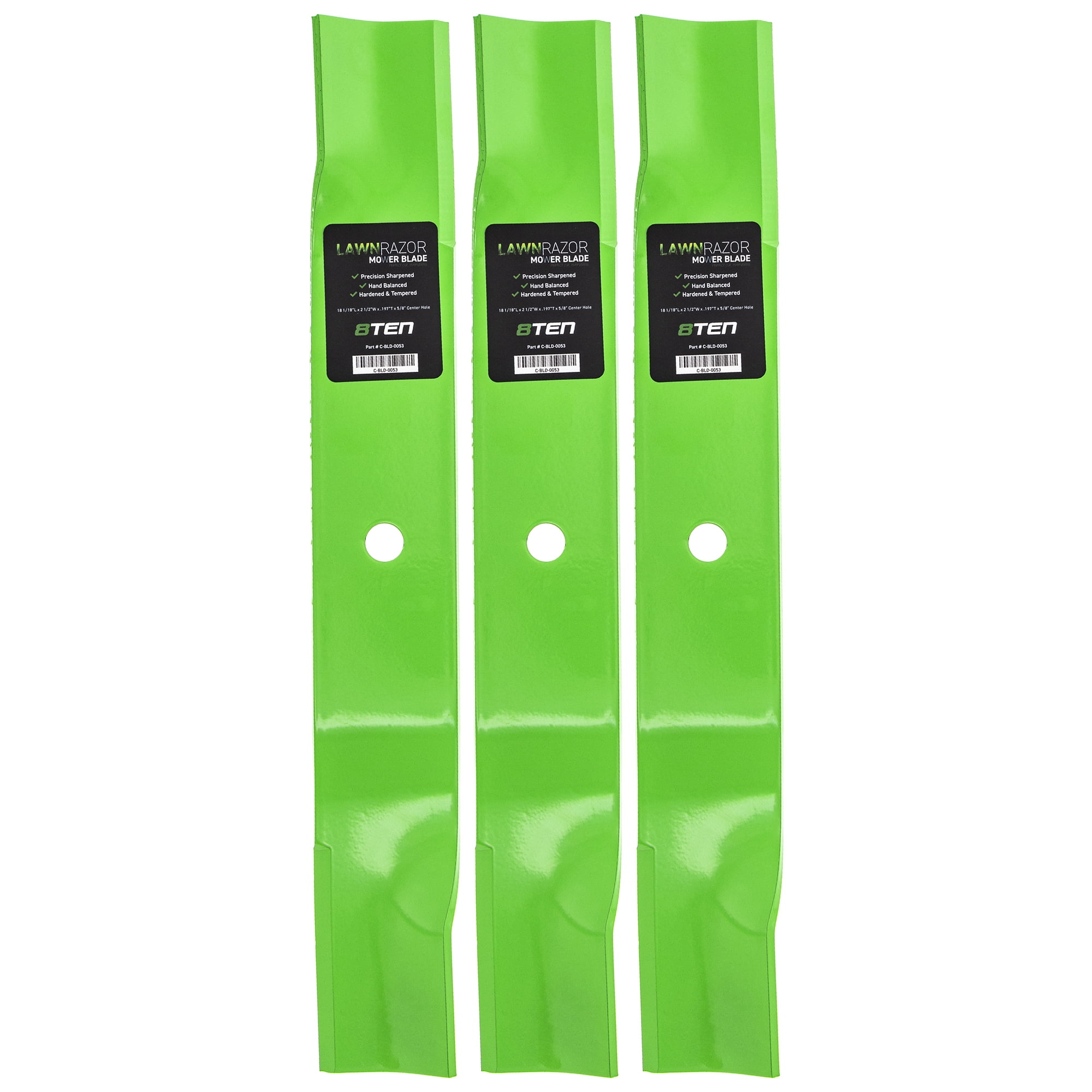 LawnRAZOR Rolled High Lift Blade for Gravely 52 inch 00450300 3 Pack