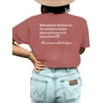 thumbnail image 2 of XCHQRTI Women's Plus Be Kind Shirt Double Sided Graphic Letter Inspirational Tshirt, 2 of 3
