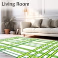 thumbnail image 2 of ODIKA 2'x3' Machine Washable Non-Slip Area Rug, Midcentury Pop Art Check with Playful Interlocking Grids High Traffic Rug, Green, 612230, 2 of 7