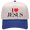 Natural/Royal, variant on "I Heart Jesus" Embroidered 5-Panel OTTO Hat – Christian Love Faith Snapback Cap-Natural/Black