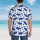 thumbnail image 4 of Balery Whale Camisas hawaianas de manga corta para hombre, camisas playeras de corte holgado, camisas de vacaciones con botones,Small, 4 of 7