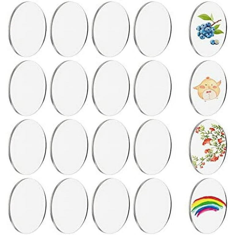 25 Pcs Transparent Acrylic Circle Blanks Discs 2 Round Acrylic Display  Base Clear Acrylic Sign with No Hole for Milestone Markers Keychain Blanks  and DIY Badge Reels 