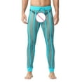 thumbnail image 4 of skpabo Men's Fishnet Pants Mesh See Through Muscle Leggings Stretchy Drawstring Long Pants, 4 of 5