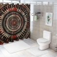 thumbnail image 7 of Orinice Circular Design Bathroom Decor Set, Colorful Luxurious Graphic Print Polyester Fabric Shower Curtain for Bathroom Decoration with Hooks 69x72, 7 of 7