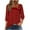 Wine C, variant on Ashirexll Tops for Women Trendy, Womens Casual Tops, Printed V Neck Long Sleeve T Shirt with Button for Ladies Fashion Casual Tops