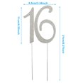 thumbnail image 3 of Decoración de tarta Verkelly Silver Elegant 16 para fiesta de cumpleaños, 3 of 5