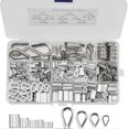 thumbnail image 1 of 265pcs Crimp Sleeves + Stainless Steel Cable Lugs Aluminum Crimp Loop Sleeve For Cables Zekai, 1 of 5
