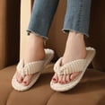 thumbnail image 4 of CAIVO Women Indoor Thong Slippers Soft Sandals Non- Comfortable Summer Home Footwear Flip-flops House Shoes, 4 of 9