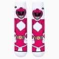 thumbnail image 2 of ODD SOX – Pink Ranger 360 – Novelty Crew Socks – Size Large – Men's 8–12 / Women's 9.5–13.5 – Tv, 2 of 6