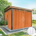 thumbnail image 6 of Orange Outdoor Curtains for Patio Waterproof, Windproof Privacy Curtains with Weighted Bottom, Pure Orange Outside Drapes for Picnic Garage Backyard Cabana 54"x84" 2 Panel, 6 of 8