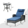 thumbnail image 5 of POCASSY Outdoor All Weather Reclining Chaise Lounge Chair with Cushions, 5 of 8