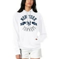 thumbnail image 4 of Women's G-III 4Her by Carl Banks White New York Yankees City Graphic Pullover Hoodie, 4 of 5