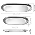 thumbnail image 2 of Uxcell Candle Tray Holder, Stainless Steel Oval Plate for Home Decor Silver 1Set (9 Inch 1pcs, 7 Inch 1pcs), 2 of 7