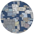 thumbnail image 2 of Addison Rugs Chantille Indoor/Outdoor Transitional Geometric Navy Machine Washable Round Rug, 8' x 8', 2 of 8
