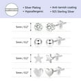 thumbnail image 6 of Lancharmed Silver Plated Studs Earrings for Women, 6 of 8