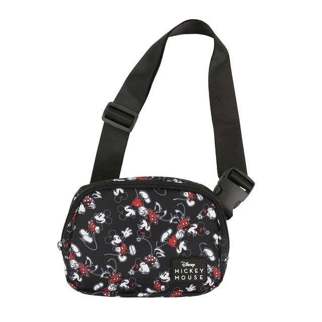 Riñonera Bioworld Disney Mickey Minnie 19cm Negra