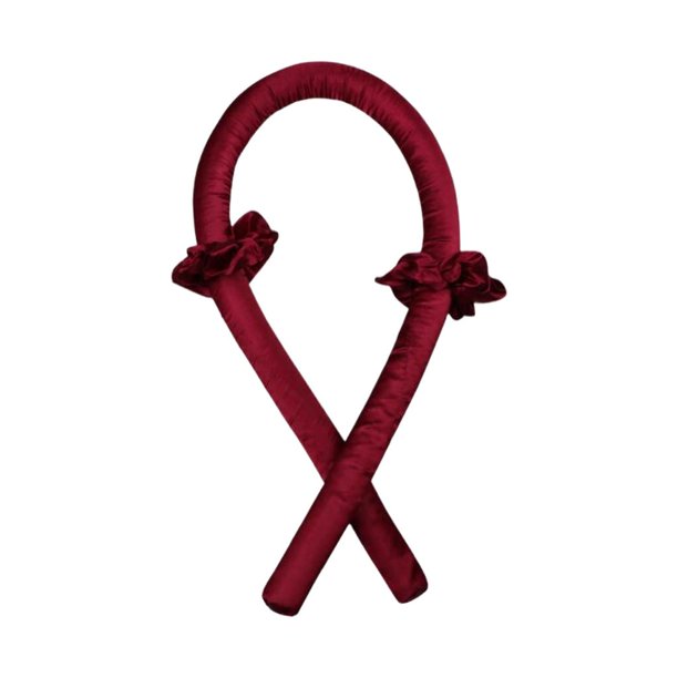 Durmiente sin calor Curling Rod diadema para cabello Vino rojo Yuyangstore Varilla que se encrespa sin calor