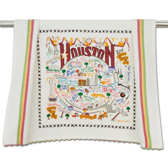Catstudio Houston - Toalla Para Platos, Recuerdo Del Estado De Los Estados Unidos, Toalla De Cocina Y Mano, Perfecta Para Los Amantes De Texas, Viajes, Recuerdos, Regalos De Inauguración De La Casa, R