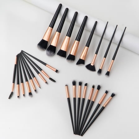 Colliford Makeup Brush Set, 25 Pcs Makeup Brushes Kit with Soft Bristle, Travel Makeup Brush Set for Foundation, Concealer, Blush, Nose Contour, Contouring and Eyeshadow (Black&Gold)