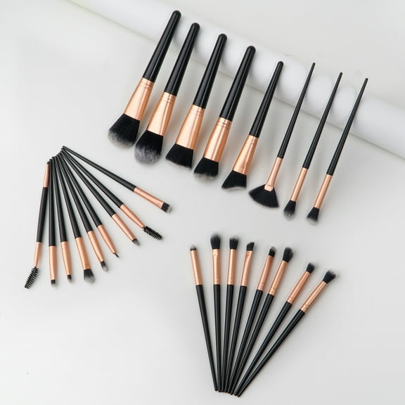Colliford Makeup Brush Set, 25 Pcs Makeup Brushes Kit with Soft Bristle, Travel Makeup Brush Set for Foundation, Concealer, Blush, Nose Contour, Contouring and Eyeshadow (Black&Gold)
