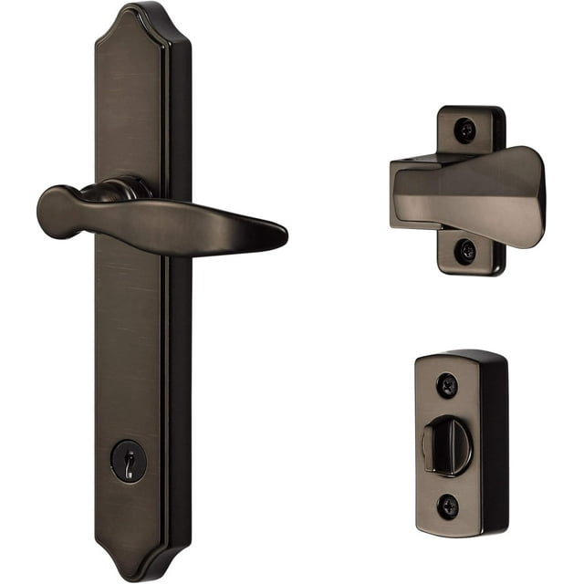 Door Lever with Deadbolt Lock for OutSwinging Doors Matte