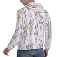 thumbnail image 6 of Honeii Lavender Flowers Pattern Mens Hoodies Men's Loose Sleeve Sweatshirt,Pullover Hooded Sweatshirt for Men,Essentials Hoodie-Large, 6 of 7