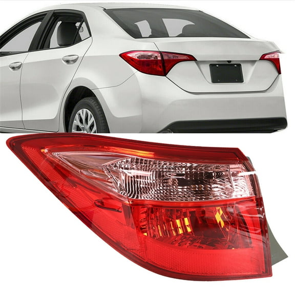 LABLT Rear Left Tail Light Brake Lamp Assembly Replacement for 2017-2019 Toyota Corolla Outer Driver Side 8156002B00 TO2804130