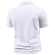 thumbnail image 4 of Blusa y camisa de manga corta con cuello vuelto para hombre, blusa de verano informal de color liso de manga corta, blusa de moda para hombre, blusa de poliéster., 4 of 4