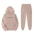 thumbnail image 4 of Wangmeiwg Girls Winter Outfit Set Printed Hooded Sweatshirt And Pants Casual Wear Ensemble For Ages 1 To 9 Years With Easy Care Instructions 8-9 Years Khaki, 4 of 4