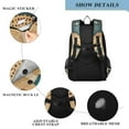 thumbnail image 4 of FORMRS Unisex School Backpack 17" Student Travel Bag with Laptop Compartment, Dinosaur at Night, 4 of 7