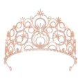 thumbnail image 1 of Crystal Crowns JITINX para mujer, novia, boda, fiesta de boda (oro rosa), 1 of 9