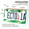 thumbnail image 5 of 2-Pack Aluminum License Plate Frame with 2 Holes for GM License Plate Cover with Free Screws Light Green Flowing Lines, 5 of 8