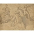 thumbnail image 2 of Adriaan de Weerdt 18x15 Gold Ornate Wood Frame and Double Matted Museum Art Print Titled - Madonna and Child with the Infant Saint John the Baptist, Three Women, and an Angel (Mid 16th Centu, 2 of 4