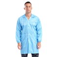 thumbnail image 1 of Hansber Unisex Workshop Uniform Resistant Work Coat Long Sleeve Dustproof Lab Jacket with Cuff Blue 4XL, 1 of 4