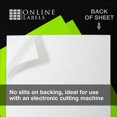 thumbnail image 2 of Fluorescent Sticker Paper, 8.5 x 11 Full Sheet Label, 100 Sheet Pack, Inkjet or Laser Printer, Online Labels (Color: Green), 2 of 9