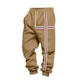 thumbnail image 3 of Ceisia Men Solid Color Loose Casual Pants Elastic Waist Drawstring Sports Gift Work Trousers, 3 of 9
