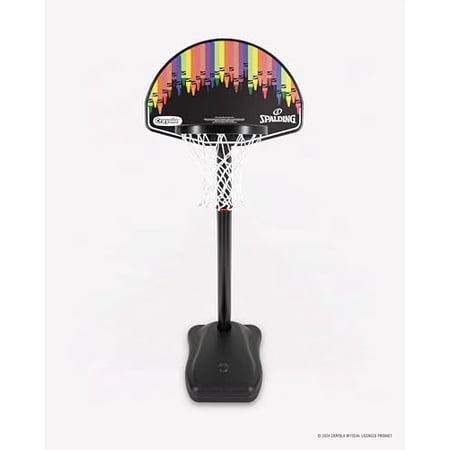 Spalding X Crayola 24" Molded Eco-Composite Telescoping Youth Portable Hoop