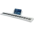 thumbnail image 3 of Glarry 88 Keys Folding Keyboard Piano, Semi-Weighted Standard Digital Piano with Handbag,Headphone White, 3 of 8