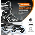 thumbnail image 2 of Adjustable Flashing Inline Skates, All Wheels Light Up, Fun Illuminating Skates for Kids Men Adult Women and Boys, 2 of 16